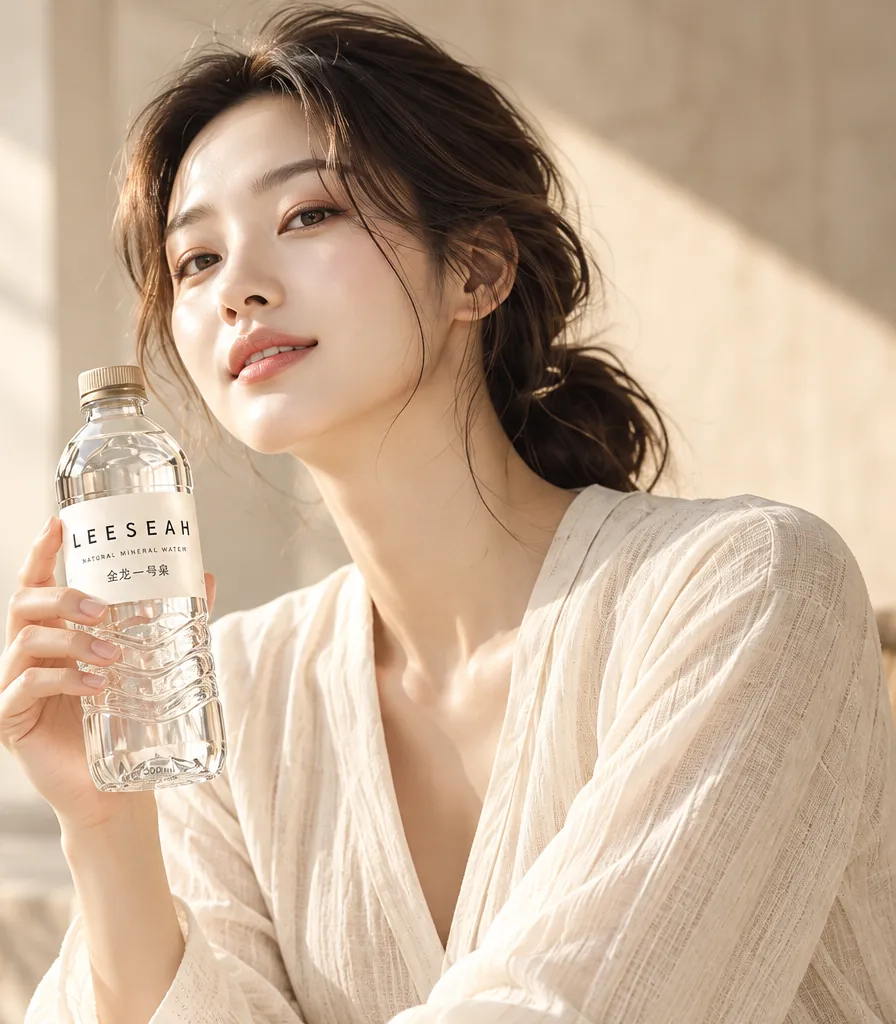 LEESEAH 생수를 든 모델